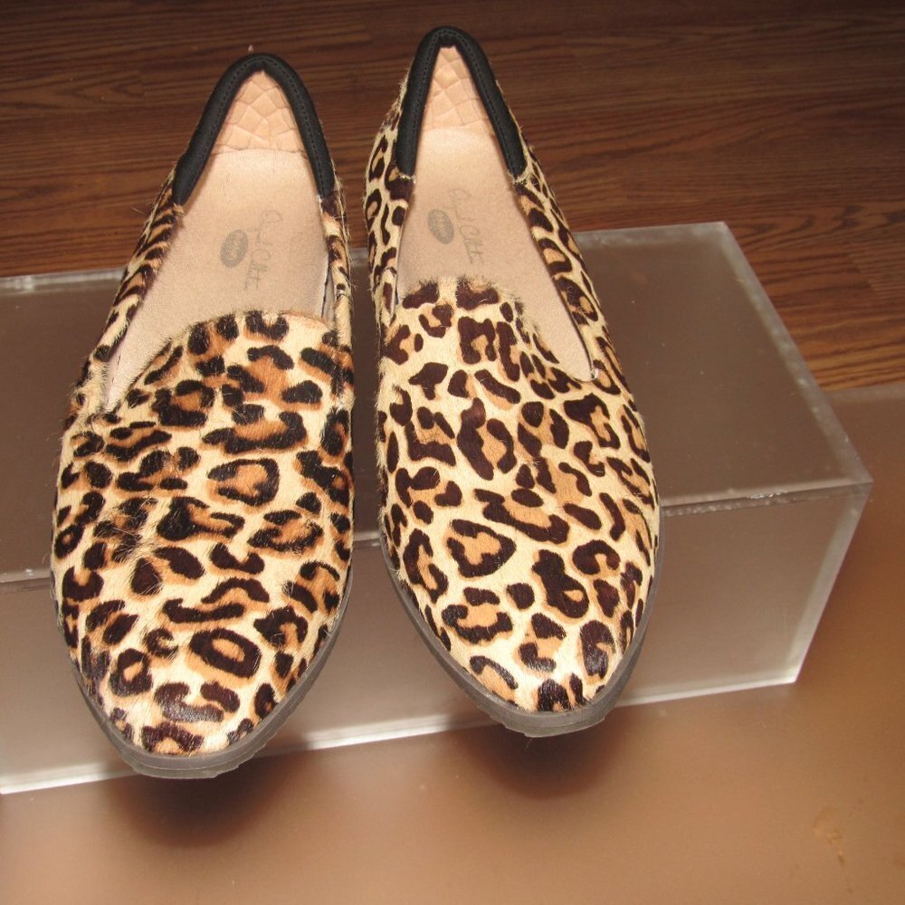 DR. SCHOLL’S Kewl Slip-On Cow Hair Leather Wedge Loafers Shoes Size 6.5M - Picture 3 of 5